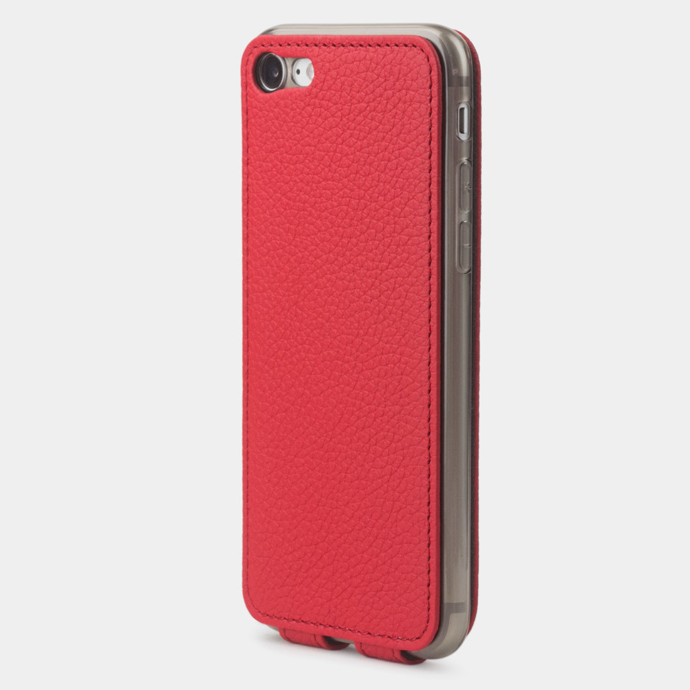 Чехол для iPhone SE/8 из натуральной кожи теленка, красного цвета