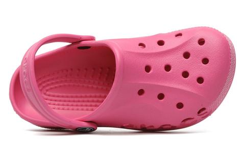 Сабо Крокс (Crocs) пляжные шлепанцы кроксы для девочек, цвет розовый. Изображение 6 из 7.