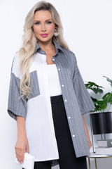 Рубашка "Модис" (грей/вайт) Б7165 LT Collection