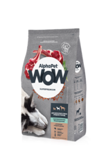 ALPHAPET сухой корм для взрослых собак средних пород с чувствительным пищева (ягненок,рис) 2 кг