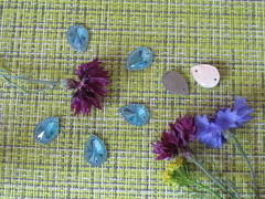 Стразы пришивные акрил, р 1,3х1,8 см