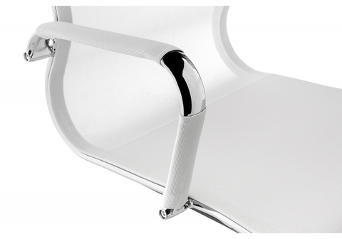 Офисное кресло для персонала и руководителя Компьютерное Reus белое 62*62*106 Хромированный металл /Белый