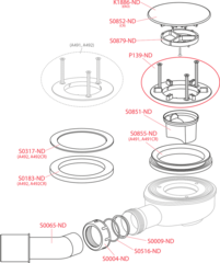 A491CR Сниженный сифон для душевого поддона, хром