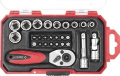 Набор головок торцевых 1/4" 4-13мм 27 предметов Зубр