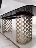 фото 2 Стол CHIAVARI 220 KL-188 Контрастный мрамор матовый, итальянская керамика / Шампань, DISAUR на profcook.ru
