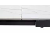 фото 7 Стол CORNER 120 MATT WHITE MARBLE SOLID CERAMIC / BLACK, DISAUR на profcook.ru