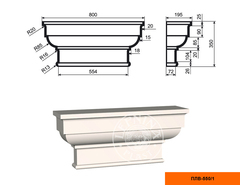 Пилястра ПЛВ-550/1 (капитель)