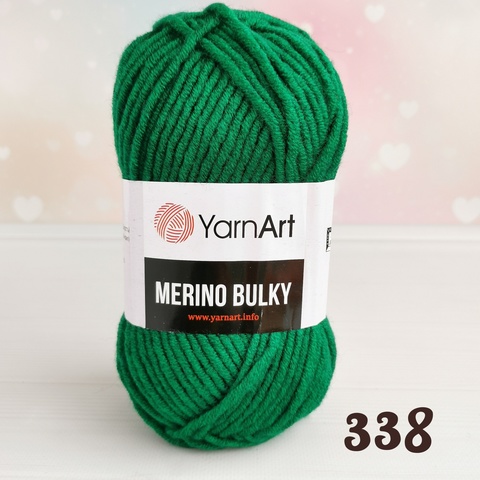 YARNART MERINO BULKY 338, Изумруд