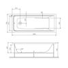 Am.Pm W90A-160-070W-R Gem. каркас в комплекте с монтажным набором 160х70  см. шт