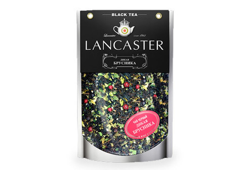 Чай "LANCASTER" черный листовой дикая брусника, 100г