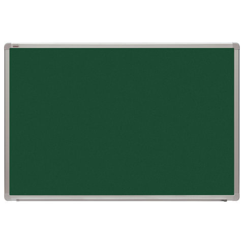 Доска для мела магнитная, 60x90 см, зеленая, алюминиевая рамка, OFFICE