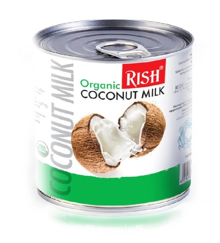 Органическое кокосовое молоко с пониженной жирностью (5-7%) Rish, 400мл