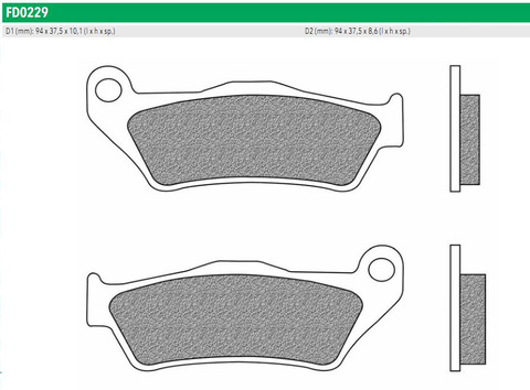 FD0229TS Тормозные колодки для BMW, MOTO GUZZI, VICTORY (FDB2039ST)