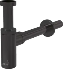 Alcaplast A400-GM-B Сифон для умывальника DN32 DESIGN, GUN METAL-мат фото