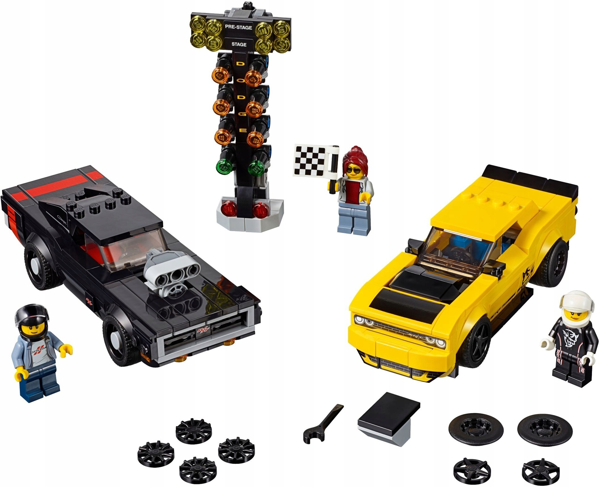 Lego Speed Champions 75893 2018 Dodge Challenger SRT Demon+1970 Dodge Charger R/T