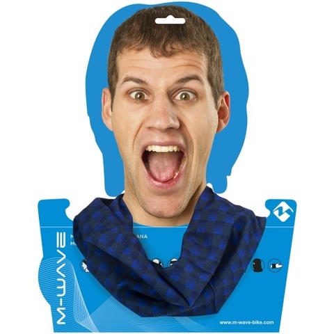 бандана M-WAVE Blue/Black Squared 5-715134