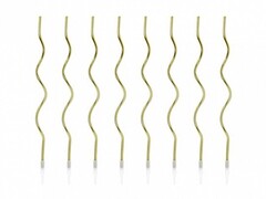 Свечи-спиральки "Gold" 8 шт.