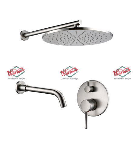 Душевой комплект Warmer Brushed Chrome Line Gl-250260 10D