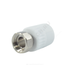 Муфта PP-R комбинированная белая Дн 20х1/2" с накидной гайкой VALFEX 10139020