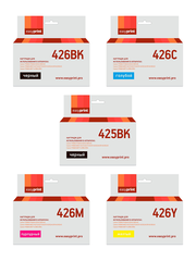 Комплект картриджей EasyPrint IC-CLI426_SET для Canon: PGI-425BK/CLI-426, пигментный черный, черный, голубой, пурпурный, желтый