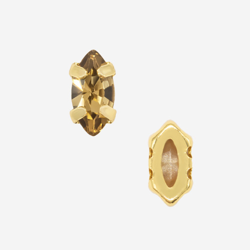 Кристалл Маркиз (Marquise Fancy Stone) в цапах, оттенок 