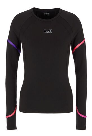 Женская теннисная куртка EA7 Woman Jersey Sweatshirt - black