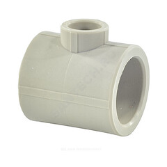 Тройник PP-R переходной серый Дн 63х32х63 внутренняя пайка VALFEX 10633263Г