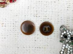 Пуговицы блузочные на ножке "карамелька", d 1,5 см, коричневый