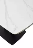 фото 10 Стол ALATRI 120 MATT WHITE MARBLE SOLID CERAMIC / BLACK, DISAUR на profcook.ru