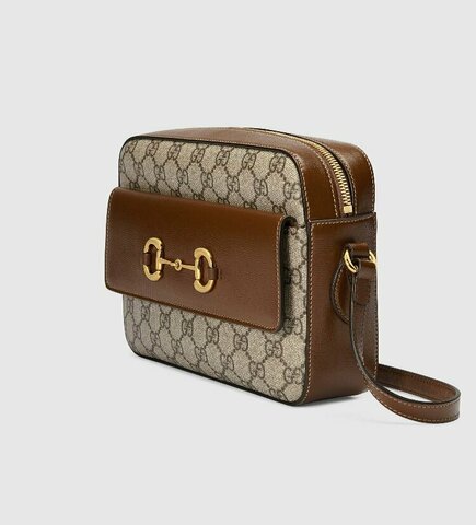 Маленькая сумка на плечо Gucci Horsebit 1955 коричневый
