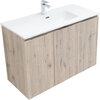 Aquanet 277533 Тумба Алвита new 100 подвесная 3 дв.цв.дуб веллингтон белый (277533)