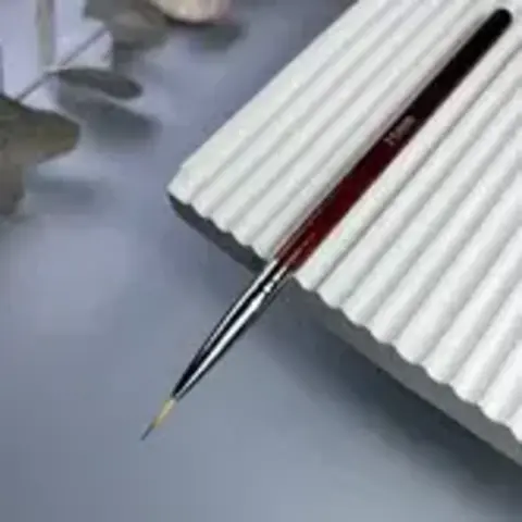 Nail Art Кисть для дизайна Волосок 7 мм. красное дерево (в тубе)