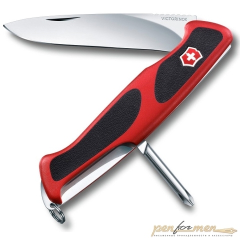 Нож перочинный Victorinox RangerGrip 53 130мм 5 функций красно-чёрный (0.9623.C)