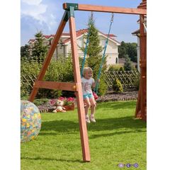 Игровой набор для детской площадки: домик с тентом, горка с лестницей, песочница, канат, веревочная лестница, скалолазная доска и 2 качели