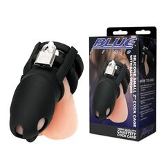 Черная клетка для пениса Silicone Small 2 in Cock Cage With Ball Divider - 