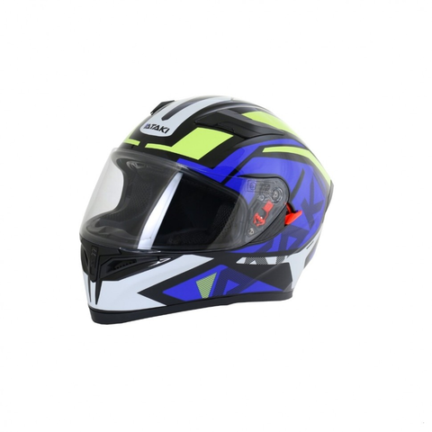 Шлем (интеграл) Ataki JK316 Route синий/Hi-Vis желтый глянцевый  L