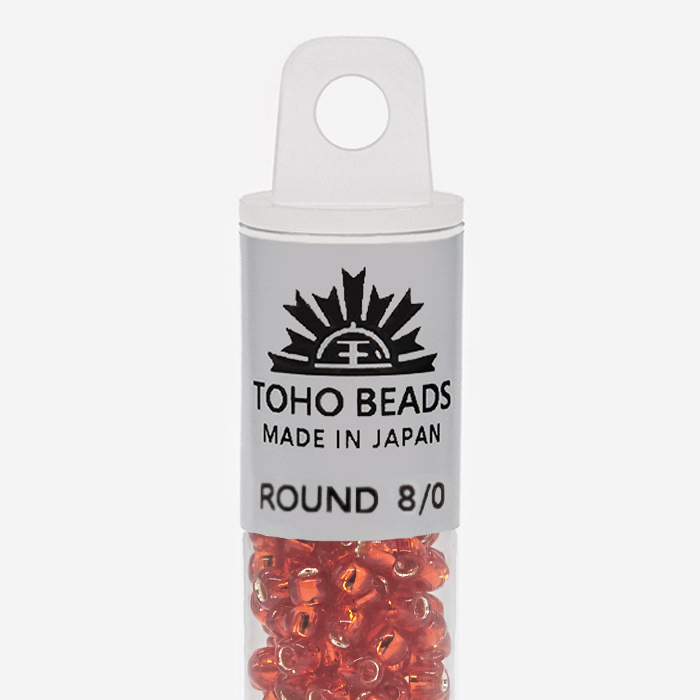 Японский бисер TOHO Round 8/0 (№25), с внутренним серебрением, прозрачный