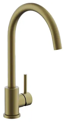 Смеситель для кухни BELZ B70810-5 гибкий излив, нержавеющая сталь, брашированное золото