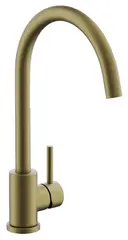 Смеситель для кухни BELZ B70810-5 гибкий излив, нержавеющая сталь, брашированное золото