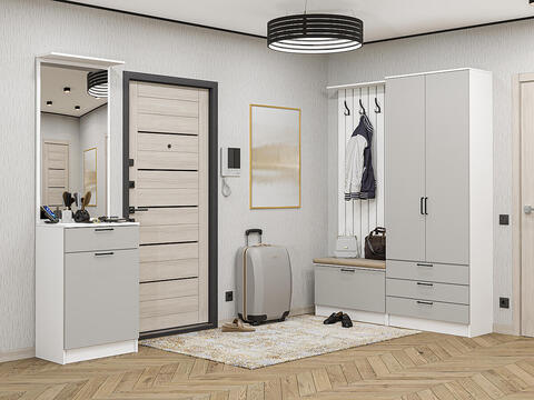 Прихожая Стиль-04 Light Grey In 2S Белый