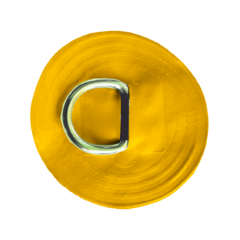 Крепление для батута, круглое, жёлтого цвета, 0,25*0,25*0,03 м