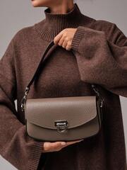 Кожаная сумка Azaro 31049 тауп соло