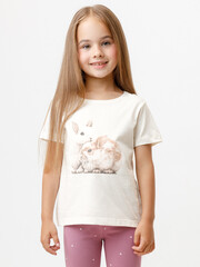 фуфайка  для девочки  КР 302813/белая лилия к581