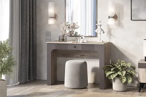 Стол туалетный Кассандра дуб смоки / серый