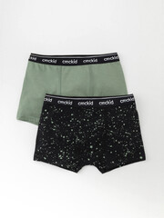 набор трусы/ уп  для мальчика  К 1935-2уп/нефритовый,темный графит,кляксы