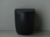 Ceramica Nova Metropol CN4004MB Напольный пристенный унитаз-соло с ультра тонким сидением и крышкой с функцией плавного закрытия, цвет: чёрный матовый