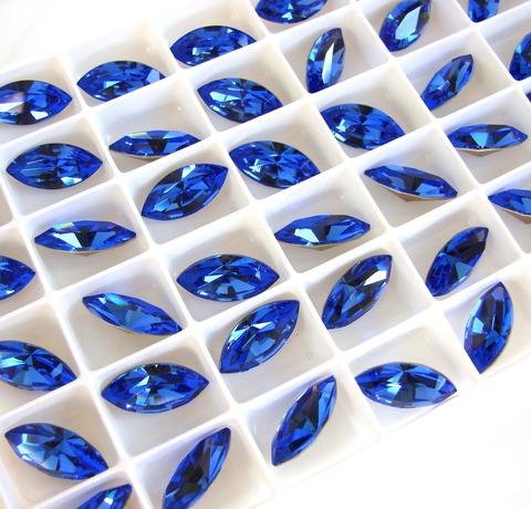 Лодочки 15*4 мм Сапфир / Sapphire