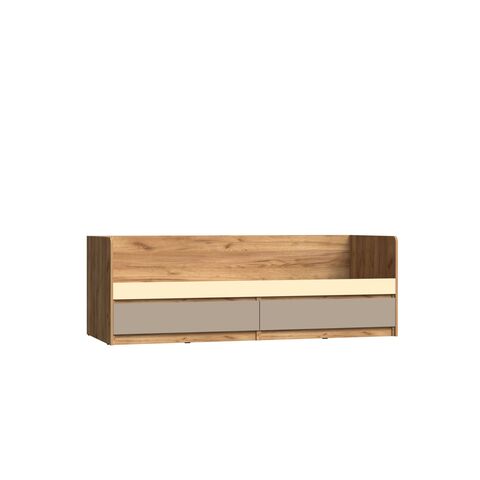 Челси Color Кровать с ящиками (Слоновая кость/Глиняный серый/Дуб крафт)