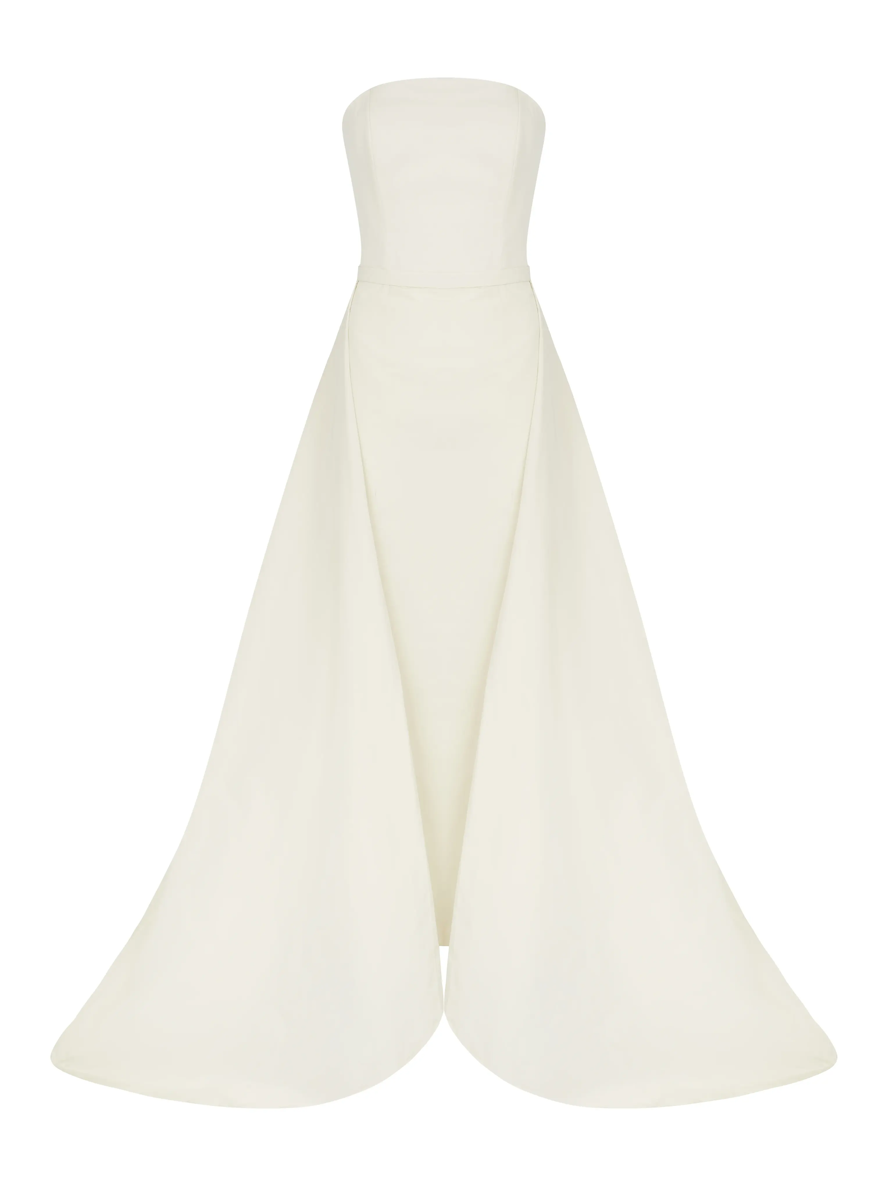 Платье со шлейфом из тафты