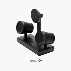 Настольное зарядное устройство со стерео колонкой Energea MagAudio Stand, Темно-серый | Gunmetal